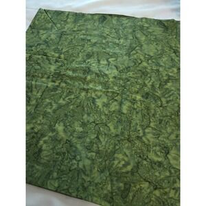 100% Cotton Hand Dyed Batik Quilting Fabric 5 Yards Green Watercolor